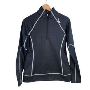 Spyder Half Zip Performance‎ Pullover Womens Size 4 Black